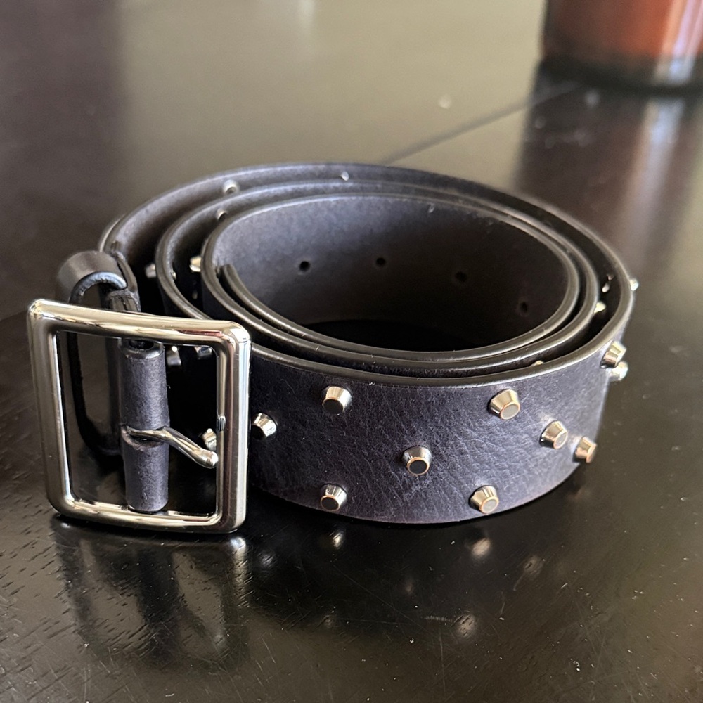All Saints studded leather belt, M